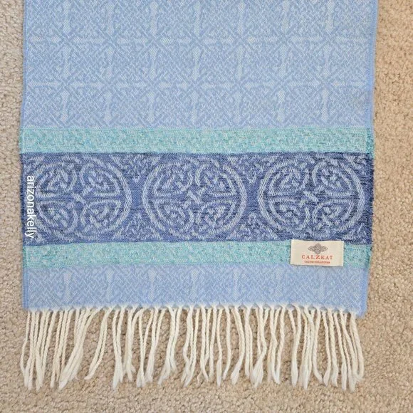 Calzeat Celtic Scarf Wool Blend Made in Scotland - Picture 6 of 14